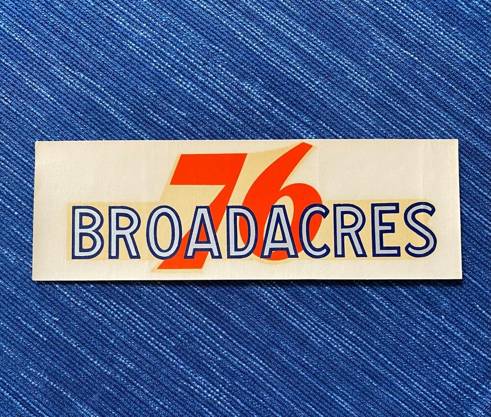 VTG Union 76 Oil Broadacres Nevada Transfer Decal Gas Station Travel Souvenir